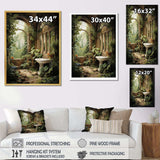 Bathroom Natures Retreat I - Humor Canvas Wall Art