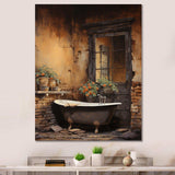 Bathroom Rustic Charm I - Humor Canvas Wall Art