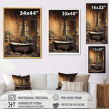 Bathroom Rustic Charm I - Humor Canvas Wall Art