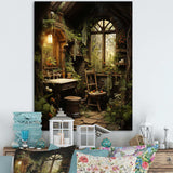 Bathroom Rustic Woodland Retreat IV - Humor Canvas Wall Art