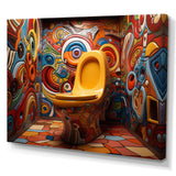 Bathroom Toilet Bold Modernity - Humor Canvas Wall Art