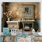 Bathroom Toilet Vintage Charm II - Humor Canvas Wall Art