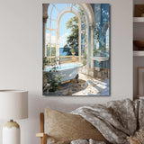 Bathroom Tranquil Reflections IV - Humor Canvas Wall Art