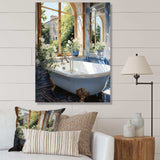 Bathroom Tranquil Reflections V - Humor Canvas Wall Art