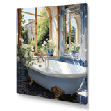 Bathroom Tranquil Reflections V - Humor Canvas Wall Art