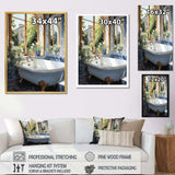 Bathroom Tranquil Reflections V - Humor Canvas Wall Art