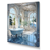 Bathroom Tranquil Reflections II - Humor Canvas Wall Art