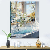 Bathroom Tranquil Reflections VI - Humor Canvas Wall Art