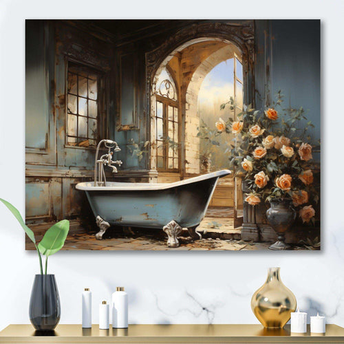Bathroom Vintage Elegance II - Humor Canvas Wall Art