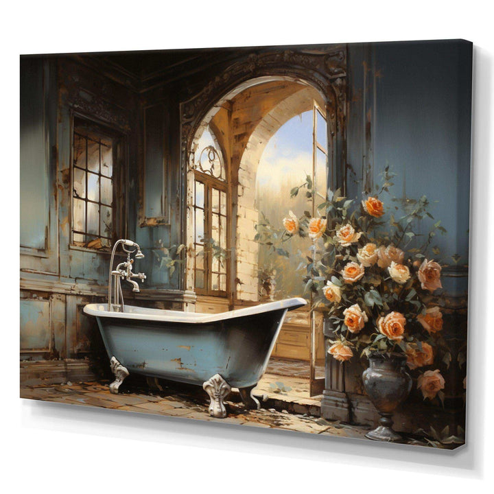 Bathroom Vintage Elegance II - Humor Canvas Wall Art
