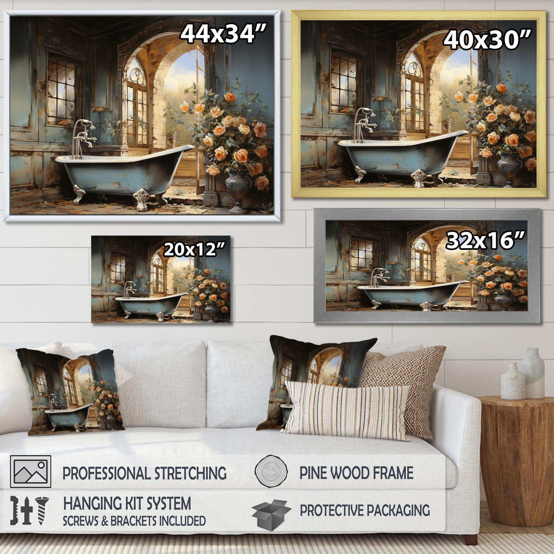 Bathroom Vintage Elegance II - Humor Canvas Wall Art