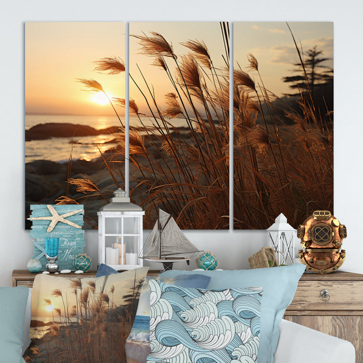 Beach Breeze At Sunset II - Multi-Panels