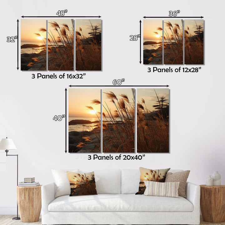 Beach Breeze At Sunset II - Multi-Panel Canvas Prints