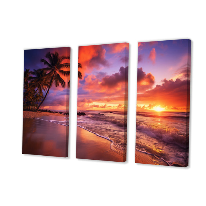 Beach Photo Sunset Serenade IV - Multi-Panels