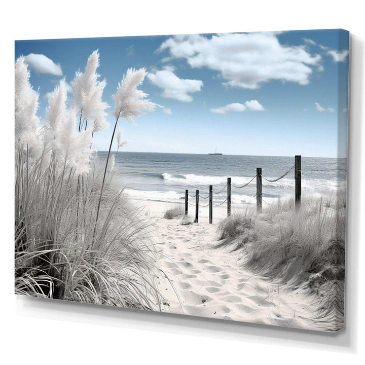 IDesignart Beach Seascape Dreams Path II   Coastal Canvas Wall Art