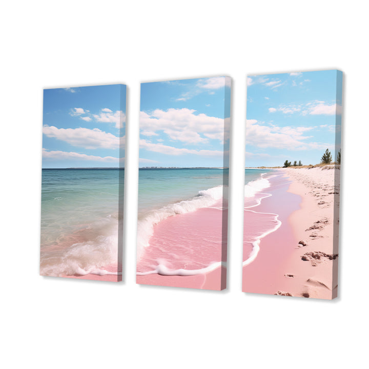 Pink Minimalism Beach Landscape I - Multi-Panels