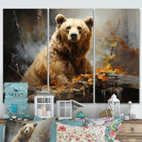 Bear Bears Boundary II - 3-Piece Canvas Wall Art