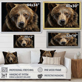 Bear Portrait - Animals Canvas Wall Art