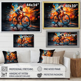Bicycle Abstract Fusion An - Bicycle Canvas Wall Art