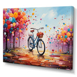 Bicycle Abstract Fusion Pointillism I - Bicycle Canvas Wall Art