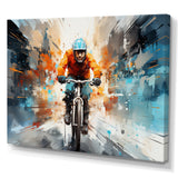 Bicycle Abstract Urban Cyclists - Bicycle Canvas Wall Art