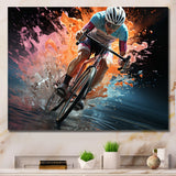 Bicycle Abstracted Motion An - Bicycle Canvas Wall Art