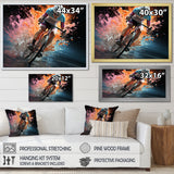 Bicycle Abstracted Motion An - Bicycle Canvas Wall Art