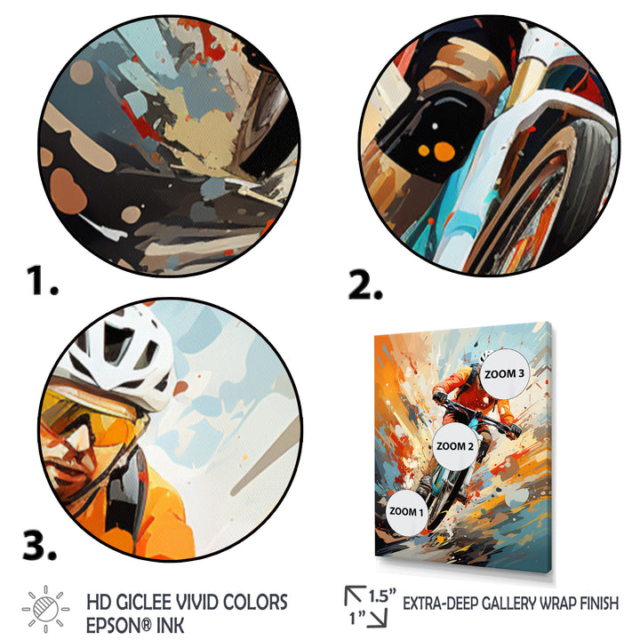 Bicycle Abstracted Trails An I - Bicycle Canvas Wall Art