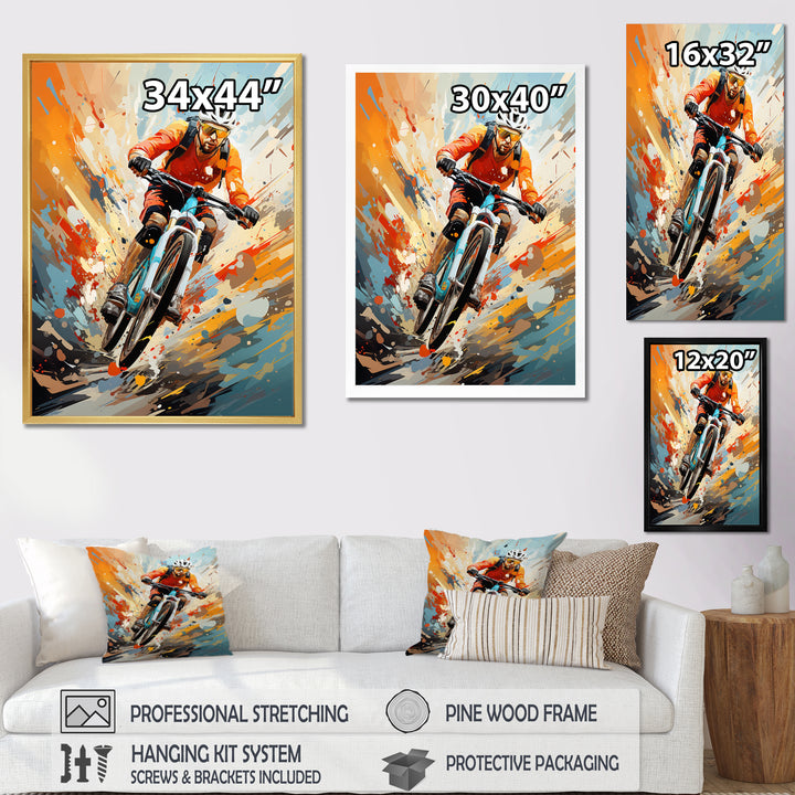 Bicycle Abstracted Trails An I - Bicycle Canvas Wall Art