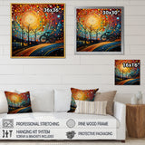 Bicycle Abstracted Wheels Pointillism - Bicycle Canvas Wall Art
