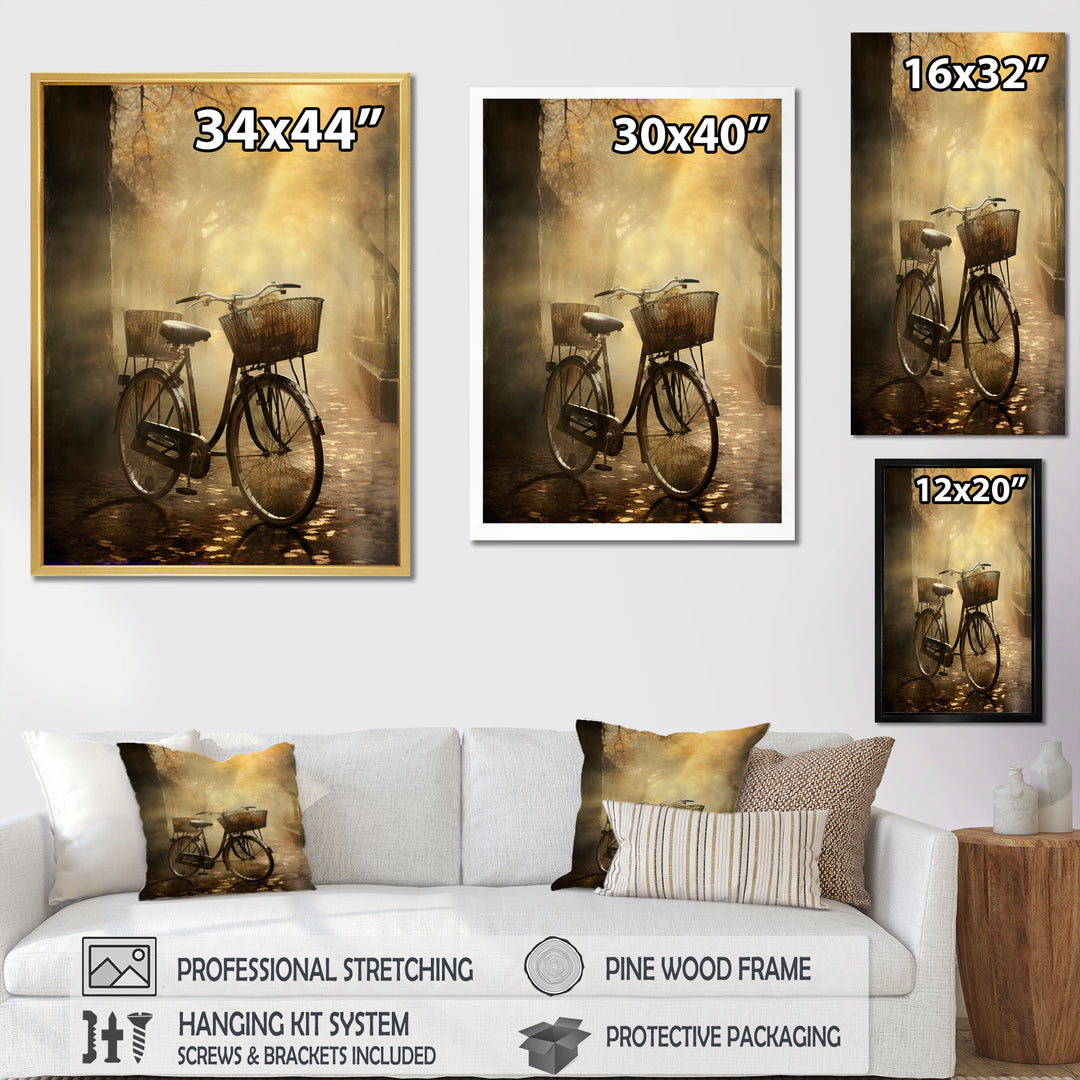 Bicycle Atmospheric Rides An I - Bicycle Canvas Wall Art