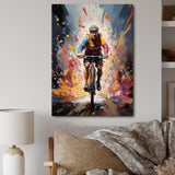 Bicycle Bold Rides Pointillism I - Bicycle Canvas Wall Art