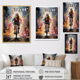 Bicycle Bold Rides Pointillism I - Bicycle Canvas Wall Art