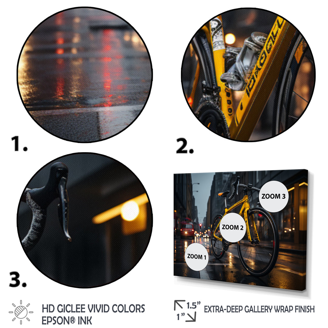 Bicycle City Cycling - Bicycle Canvas Wall Art