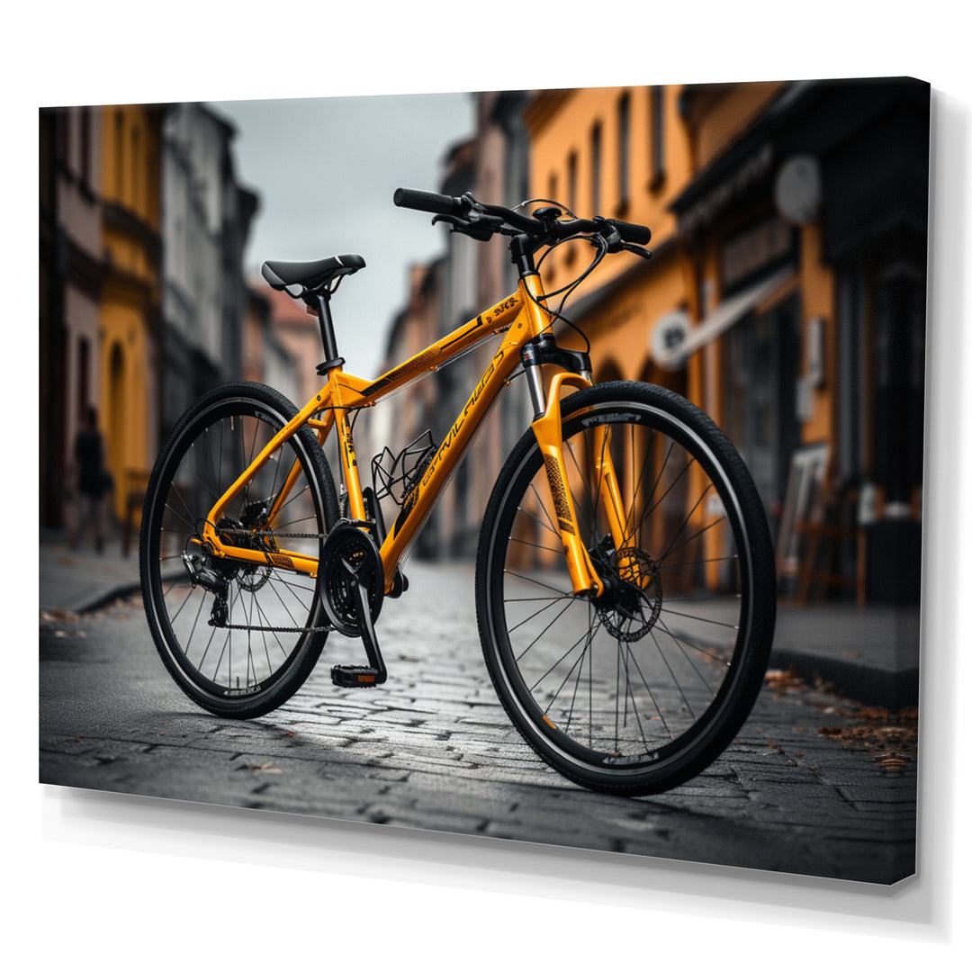 Bicycle Cityscape Escape - Bicycle Canvas Wall Art