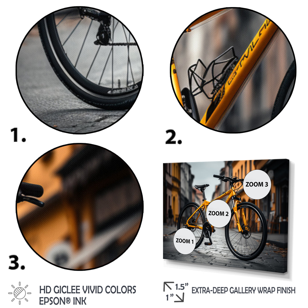 Bicycle Cityscape Escape - Bicycle Canvas Wall Art
