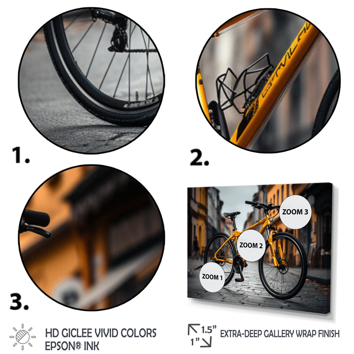 Bicycle Cityscape Escape - Bicycle Canvas Wall Art