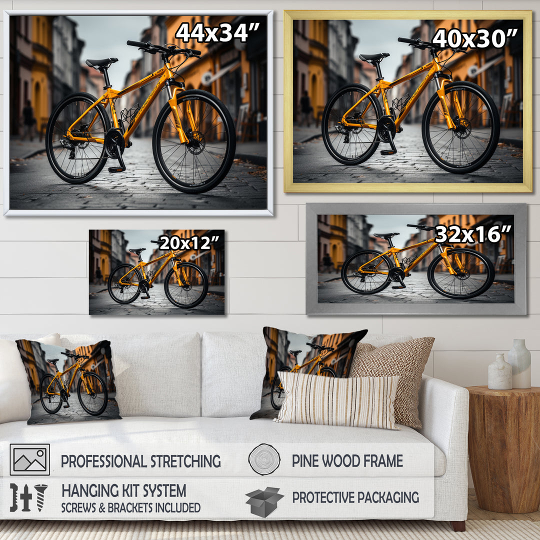 Bicycle Cityscape Escape - Bicycle Canvas Wall Art