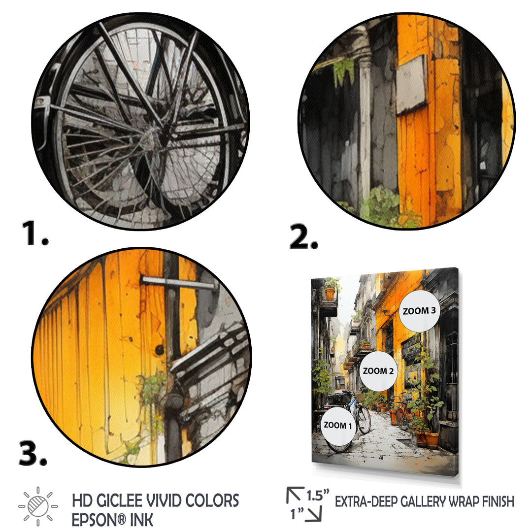 Bicycle Cycle City - Bicycle Canvas Wall Art
