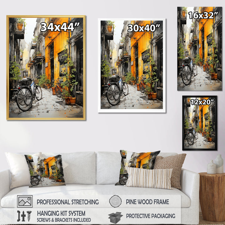 Bicycle Cycle City - Bicycle Canvas Wall Art