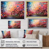 Bicycle Dreamlike Bicycles Pointillism - Bicycle Canvas Wall Art