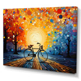 Bicycle Harmonious Pedals Pointillism I - Bicycle Canvas Wall Art