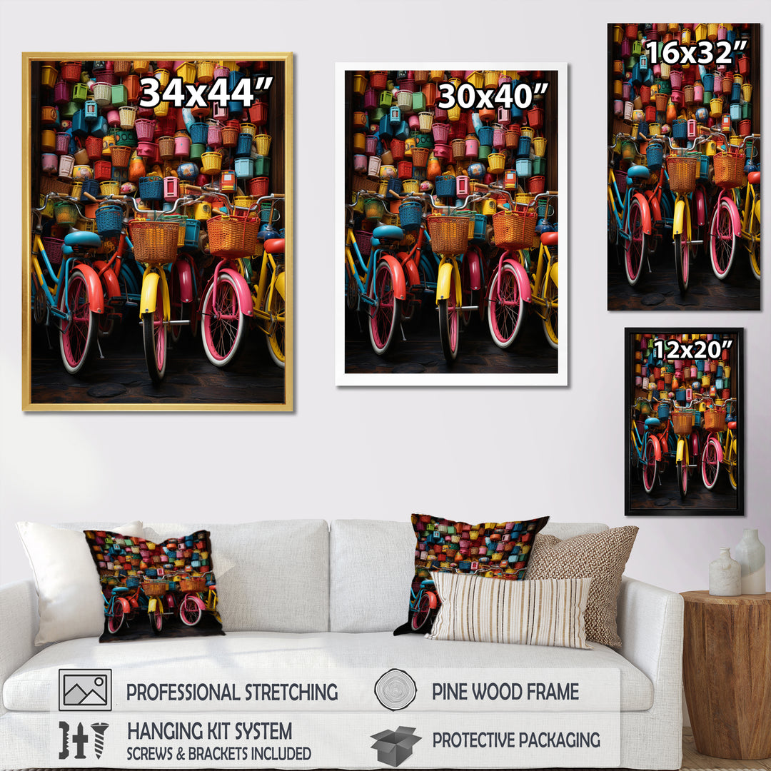 Bicycle Joyful Rides I - Bicycle Canvas Wall Art