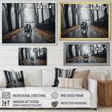 Bicycle Pedaling Into The - Bicycle Canvas Wall Art