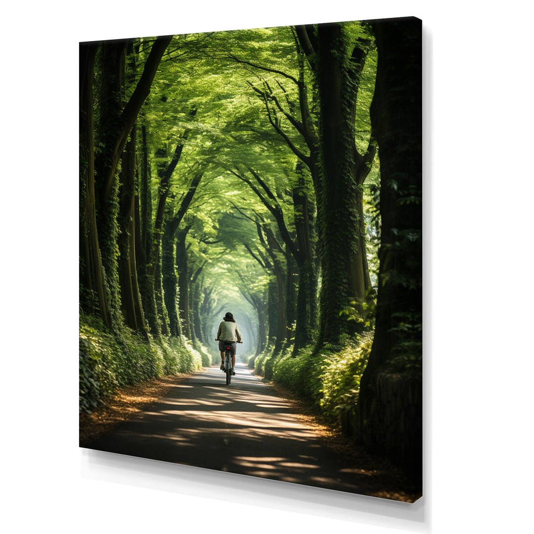 Bicycle Serene Bicycle Path I - Bicycle Canvas Wall Art