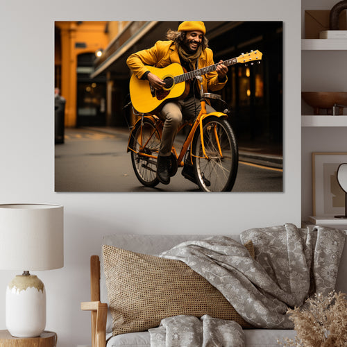 Bicycle Street Serenade - Bicycle Canvas Wall Art