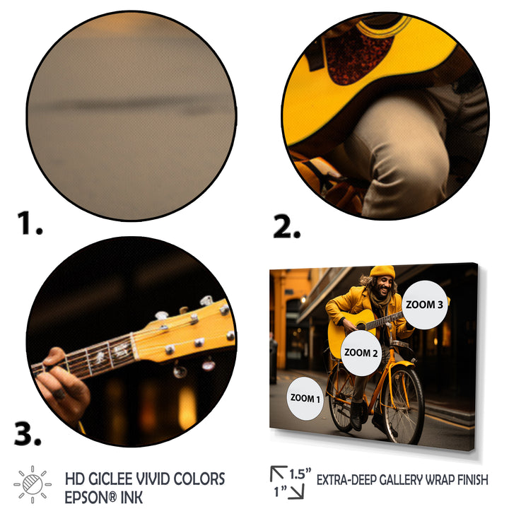 Bicycle Street Serenade - Bicycle Canvas Wall Art