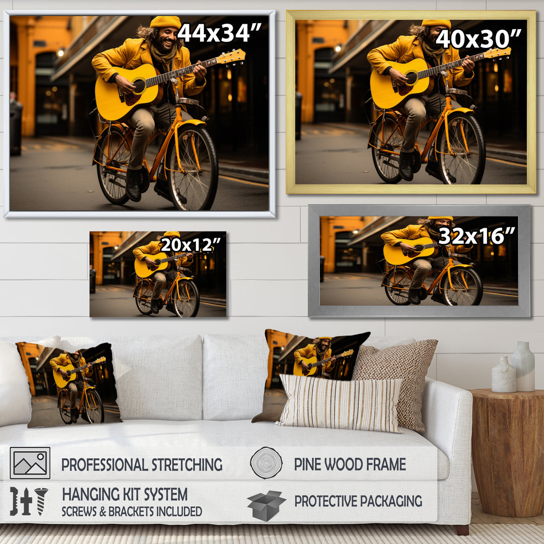 Bicycle Street Serenade - Bicycle Canvas Wall Art