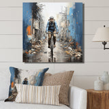 Bicycle Street Symphony Papercut - Bicycle Canvas Wall Art