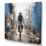 Bicycle Street Symphony Papercut - Bicycle Canvas Wall Art